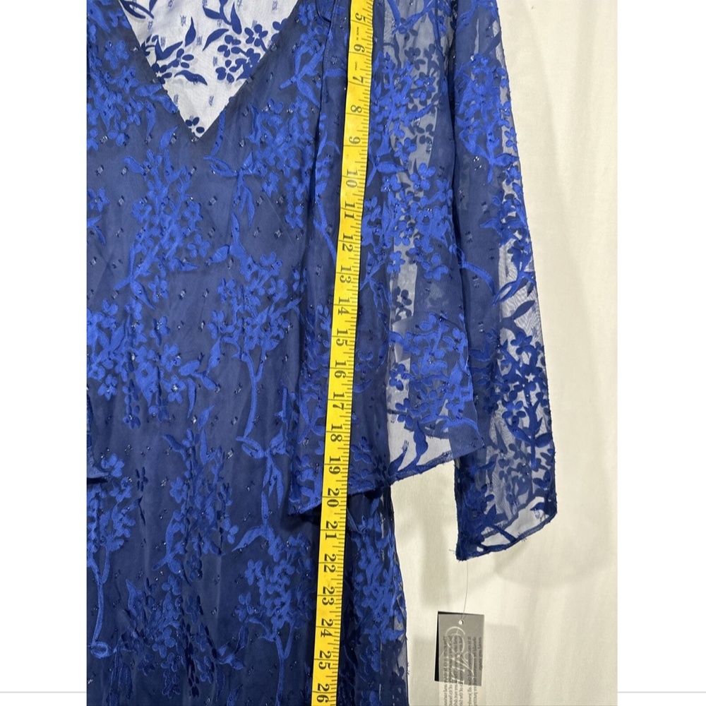Nwt Alex Evenings [ 12 ] Textured Floral Burnout Hi-Low Dress W/ Jacket — image 6 of 8